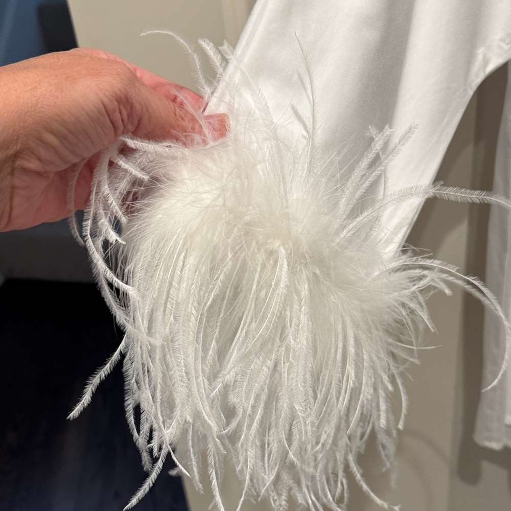 Tuckernuck White Feather Cuff Tunic - Picture 4 of 6